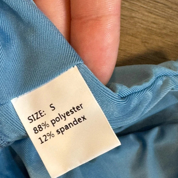 NWT Women Blue Ruched Spaghetti Strap Bikini Set - Picture 9 of 10